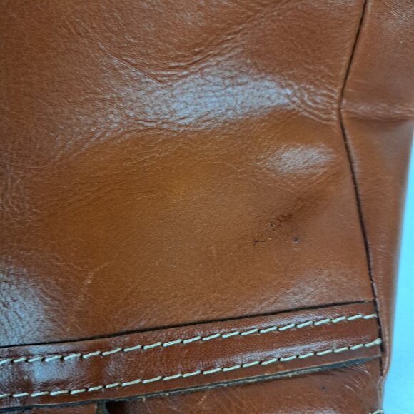 Patricia Nash Poppy Tote Shoulder Bag Brown Leather - Picture 8 of 16